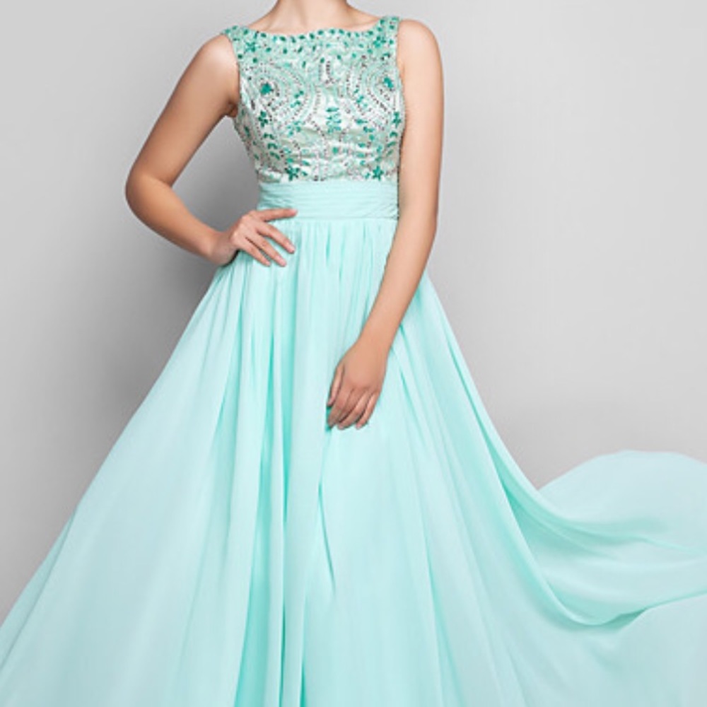 Sage/mint green formal gown